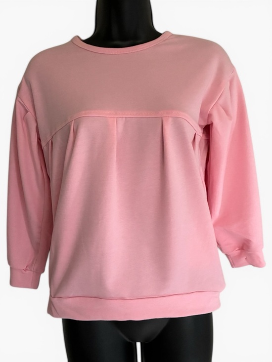 Tops - Baby Pink Coquette Balletcore Soft Girl Preppy Sweatshirt With Pockets Size S